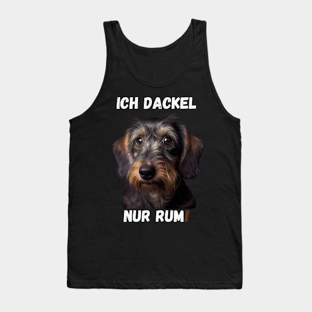 Sweet Wire-haired Dachshund - I Dachshund Just Around! 1 Tank Top by PD-Store